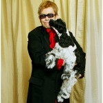 Elton John in Las Vegas.with Arthur the dog.For MIKE SPILLARD-FEATURES.